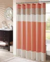 Madison Park Amherst Faux Silk Shower Curtain, 72" X 84" In Orange