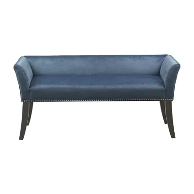 Madison Park Antonio Upholstered Bench In Blue