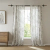 Madison Park Aria Window Panel In Charcoal
