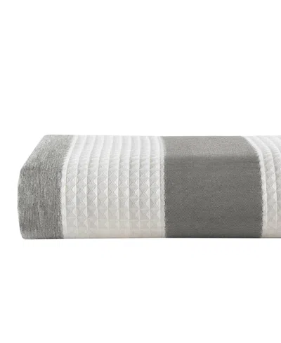 Madison Park Ariana Ombre Waffle Shower Curtain, 72" X 72" In Gray