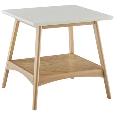Madison Park Avalon 24" Wide Natural Wood Modern End Table In Brown