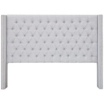 Madison Park Baldwin Gray Fabric Tufted Adjustable Queen Headboard