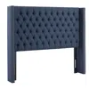 Madison Park Baldwin Navy Blue Fabric Tufted Adjustable Queen Headboard In Blue