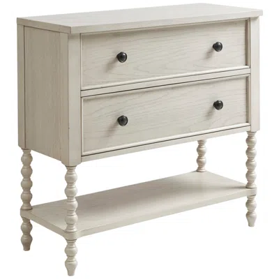 Madison Park Beckett 36" Wide Antique White Wood 2-drawer Accent Chest