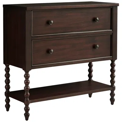 Madison Park Beckett 36"w Dark Morocco Brown Wood 2-drawer Accent Chest