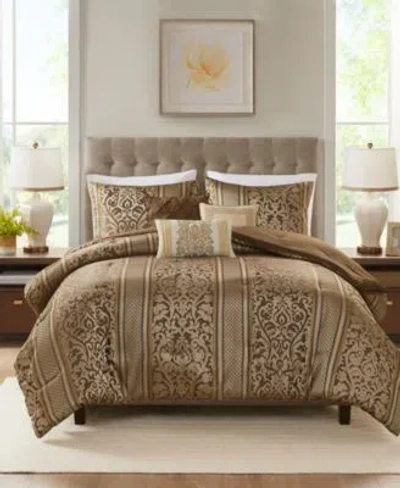 Madison Park Bella Jacquard Comforter Sets In Brown