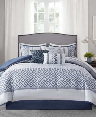 Madison Park Bennett 7-pc. Comforter Set, California King In Navy