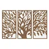 Madison Park Birch Botanical Two-tone 3-piece Wood Panel Wall Decor Set In Brown