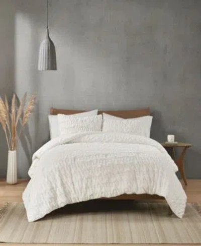 Madison Park Blair Ruched Faux Fur Comforter Sets In Black