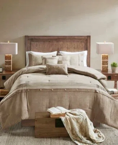 Madison Park Boone Microsuede 7 Pc. Comforter Sets In Grey