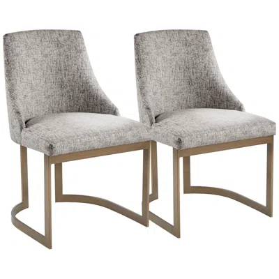 Madison Park Bryce Gray Fabric Armless Dining Chairs Set Of 2