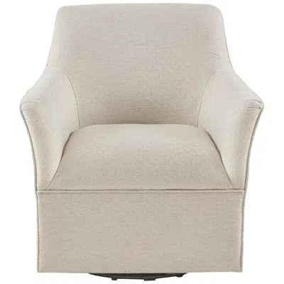 Madison Park Caddy 30 3/4" Wide Cream Fabric Swivel Glider Chair In Neutral