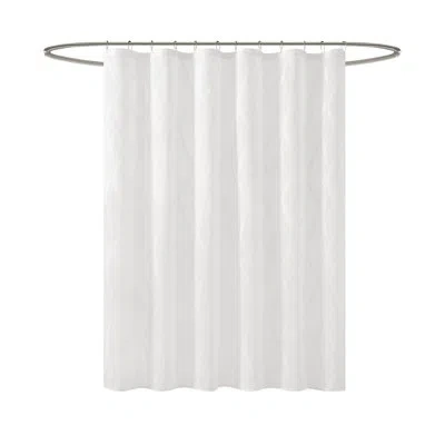 Madison Park Candice Sheer Shower Curtain In White