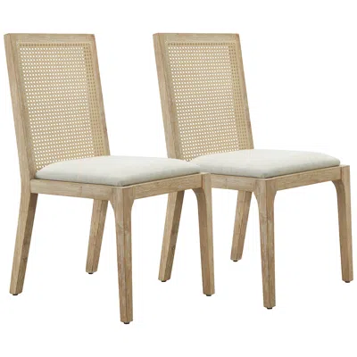 Madison Park Canteberry Natural Wood Dining Chairs Set Of 2 In Brown
