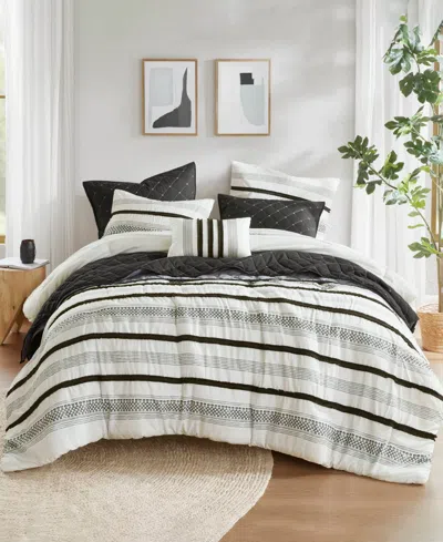 Madison Park Carolina Stripe 7-pc. Comforter Set, Full/queen In Taupe