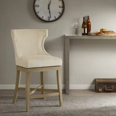 Madison Park Carson Swivel Counter Stool In Cream