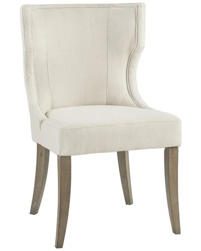 Madison Park Carson Upholstered Wingback Dining Chair In White