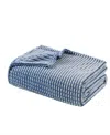 Madison Park Carved Plush Blanket, King In Blue
