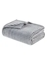 Madison Park Carved Plush Blanket, King In Grey
