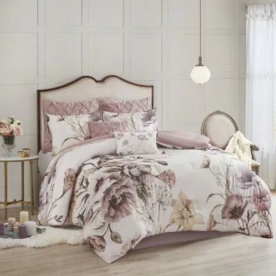 Madison Park Cassandra 8 Piece Cotton Comforter Set In Blush