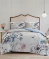 Madison Park Cassandra Cotton 3-pc. Duvet Cover Set, Full/queen In Blue