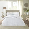 Madison Park Celeste 5 Piece Microfiber Ruffled Comforter Set In White