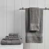 Madison Park Certified 100% Organic Cotton 6-pc. Solid Bath Towel Set In Black