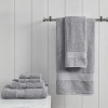 Madison Park Certified 100% Organic Cotton 6-pc. Solid Bath Towel Set In Gray