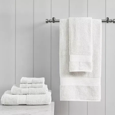 Madison Park Certified 100% Organic Cotton 6-pc. Solid Bath Towel Set In White