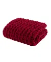 Madison Park Chunky-knit Chenille Throw, 50" X 60" In Red