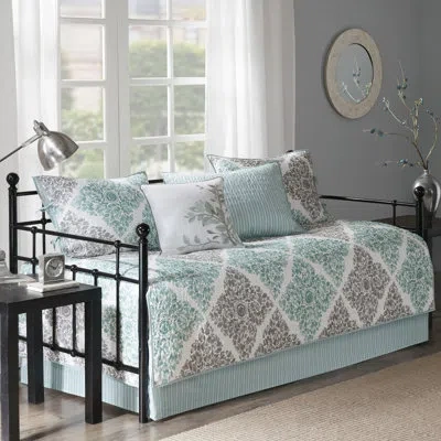 Madison Park Claire 6 Piece Reversible Daybed Cover Set In Aqua