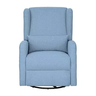 Madison Park Curved Slope-arm Recliner In Blue