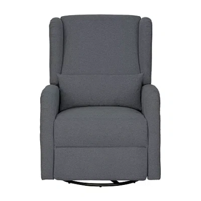 Madison Park Curved Slope-arm Recliner In Gray