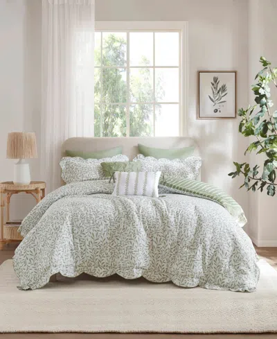 Madison Park Darcy Print 5-pc. Comforter Set, King In Green