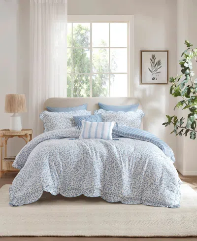 Madison Park Darcy Print 5-pc. Comforter Set, Queen In Blue