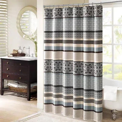Madison Park Dartmouth Shower Curtain In Blue