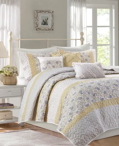 Madison Park Dawn 6-pc. Quilt Set, Full/queen In Yellow