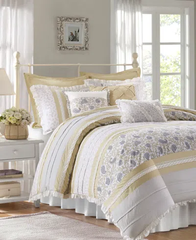 Madison Park Dawn 9-pc. Comforter Set, California King In Yellow
