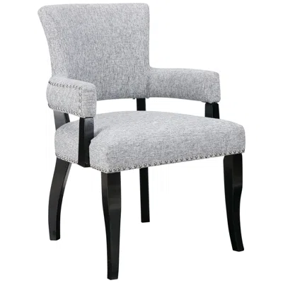 Madison Park Dawson 24" Wide Classic Gray Fabric Dining Armchair