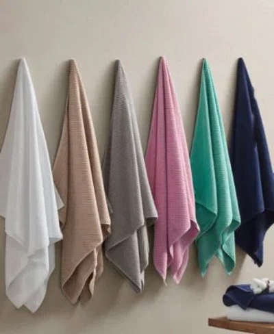 Madison Park Diagonal Ribbed Cotton Towel In White