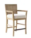 Madison Park Diedra Cane Back Counter Stool In Cream,natural