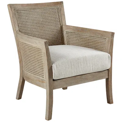 Madison Park Diedra Reclaimed Natural Solid Wood And Rattan Accent Chair