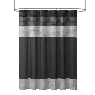 Madison Park Eastridge Shower Curtain In Black