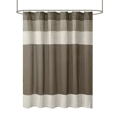 Madison Park Eastridge Shower Curtain In White