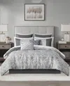 Madison Park Emilia Jacquard 12-pc. Comforter Set, California King In Silver