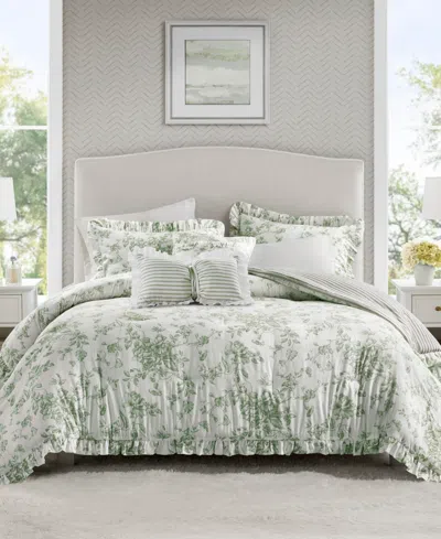 Madison Park Essentials Adele Reversible 5-pc. Comforter Set, King In Green