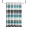 Madison Park Essentials Barret Stripe Print Shower Curtain In Blue