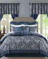 Madison Park Essentials Brystol 24-pc. Room-in-a-bag, California King In Navy