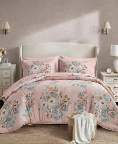 Madison Park Essentials Heather Vintage Floral Comforter Sets In Pink