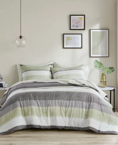 MADISON PARK ESSENTIALS JAXON WIDE STRIPE 7-PC. COMFORTER SET, FULL